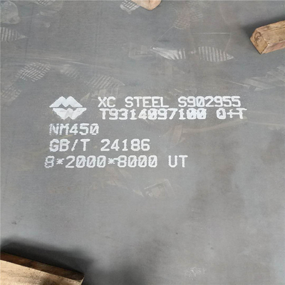 NM400 NM500 แผ่นเหล็กคาร์บอนต้านทานการสึกหรอสำหรับเครื่องจักรเหมืองแร่ 150 มม